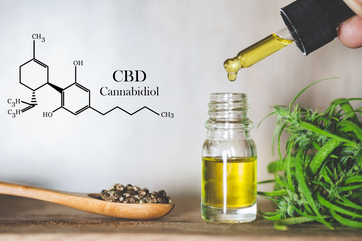 Olej CBD - olej kannabidiolowy Źródło: Getty Images CBD - kannabidiol - olej i wzór chemiczny