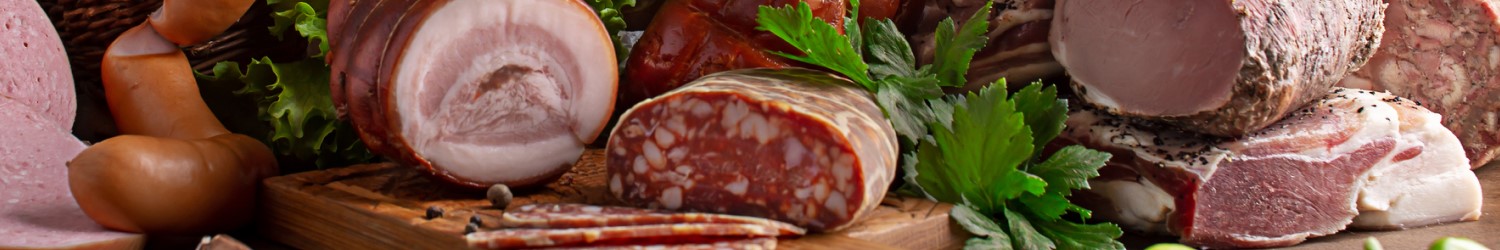 Produkty mięsne, szynka, salami, bekon, kiełbasy, parówki, wątrobianka, wątrobianka