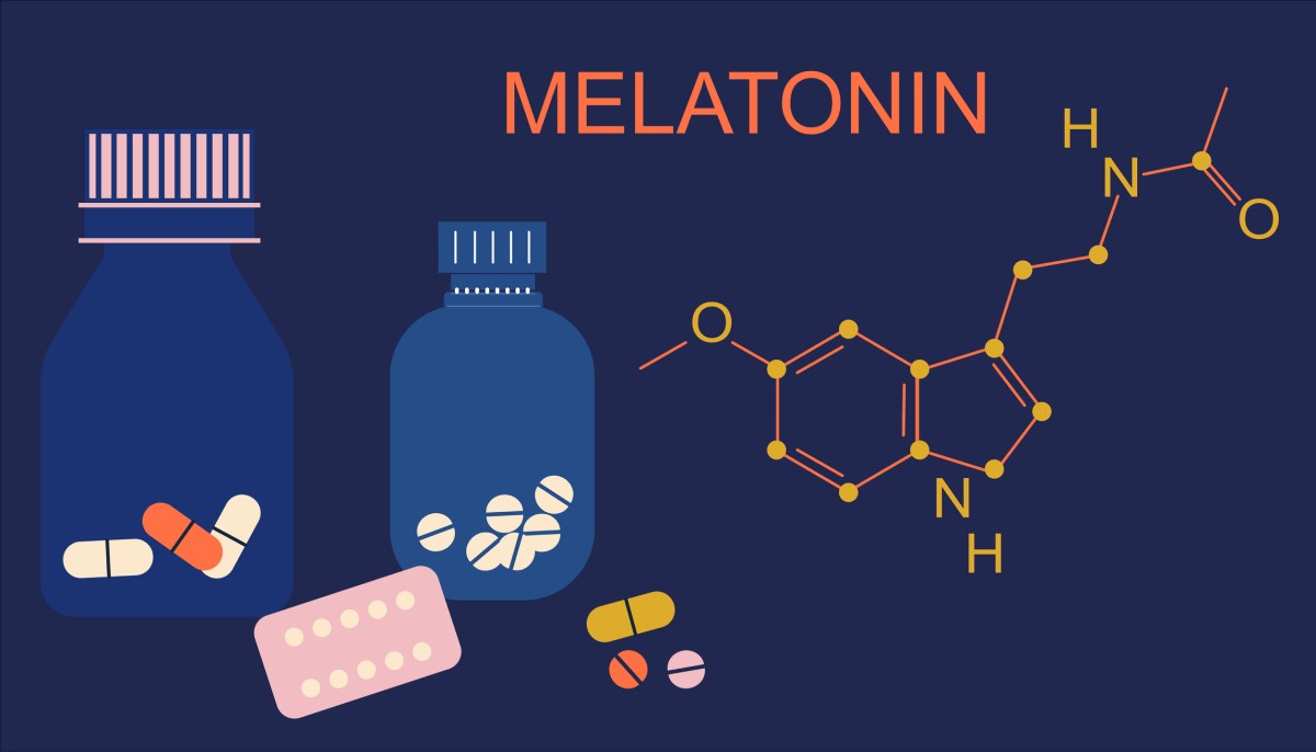 Melatonina - wzór chemiczny, schemat