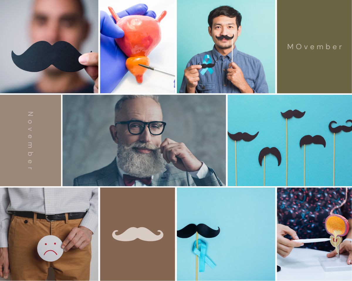 Movember - listopad, Miesiąc Świadomości Zdrowia Mężczyzn i walki z rakiem prostaty, jąder i zdrowia psychicznego oraz samobójstwami.